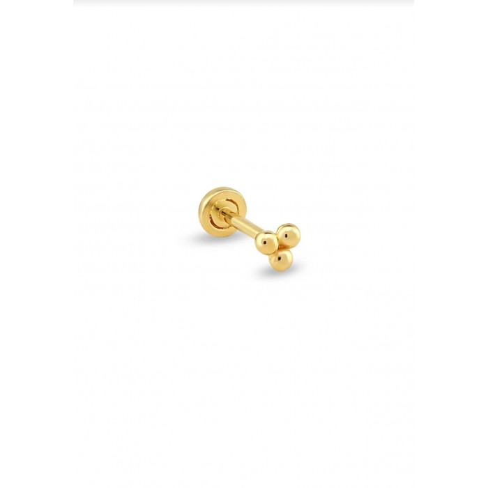 14 Ayar Altın Tragus Üçtop Küpe 14 Ayar Altın Tragus Üçtop Küpe