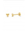 14 Ayar Altın Tragus Üçtop Küpe 14 Ayar Altın Tragus Üçtop Küpe