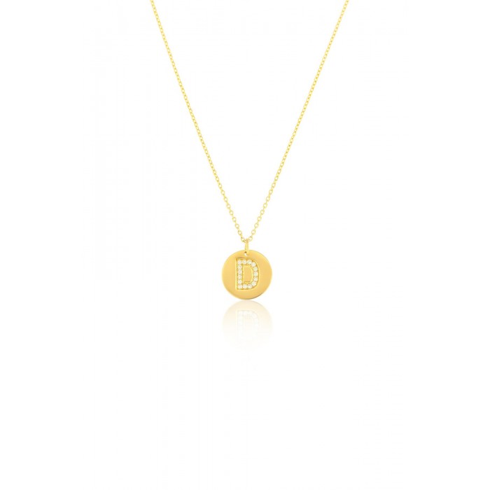 Milet Kuyumculuk 0,08 ct Pırlanta Harf Kolye