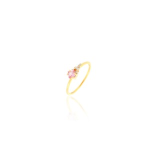 Milet Kuyumculuk 0,08 ct Pırlanta-Topaz Yüzük