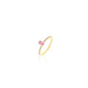 Milet Kuyumculuk 0,50 ct Pırlanta-Topaz Yüzük