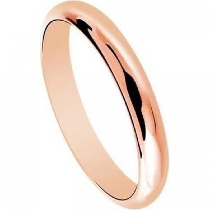 Milet Kuyumculuk 3mm Rose Düz Bombe Klasik Alyans