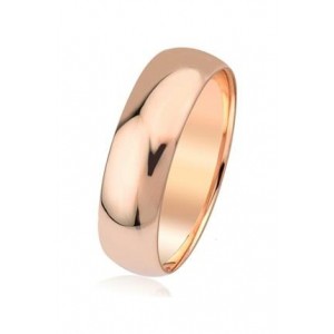 Milet Kuyumculuk 8mm Rose Düz Bombe Klasik Alyans